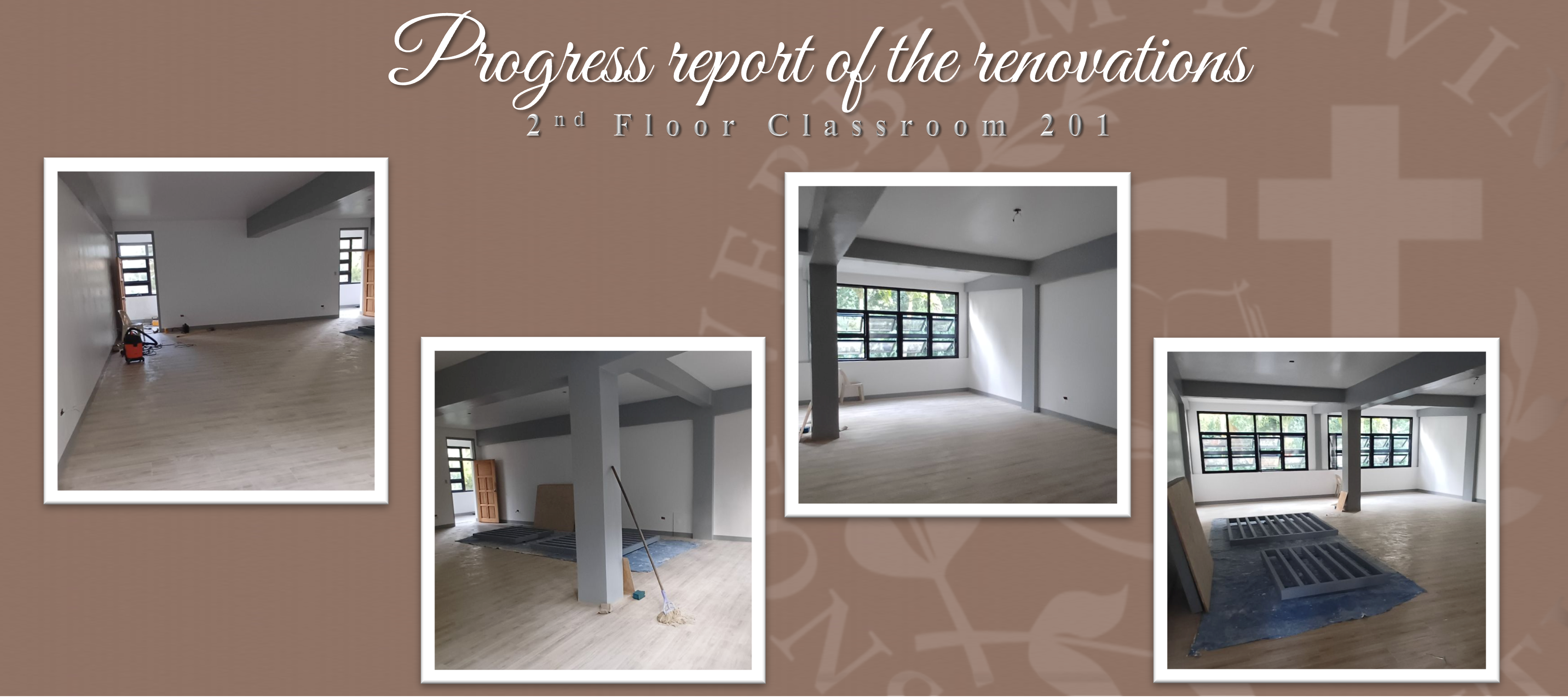 Progress report of the renovations (2nd Floor Room 201)